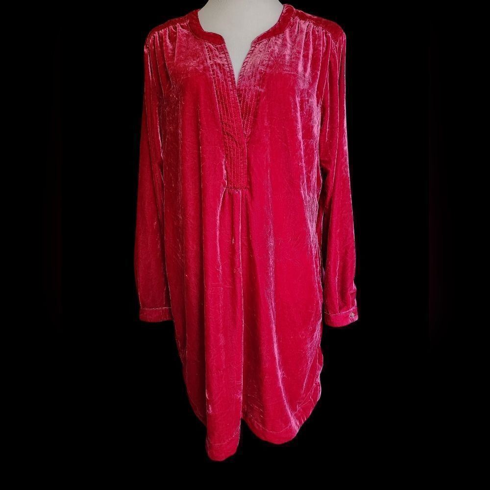 Anthropologie Velvet Tunic Dress sz XL